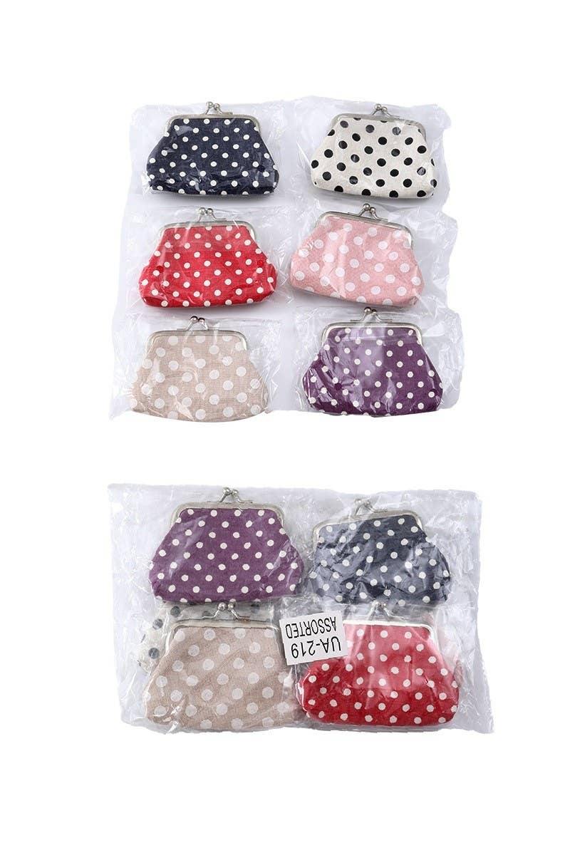 Polka Dot Kiss Lock Coin Purse