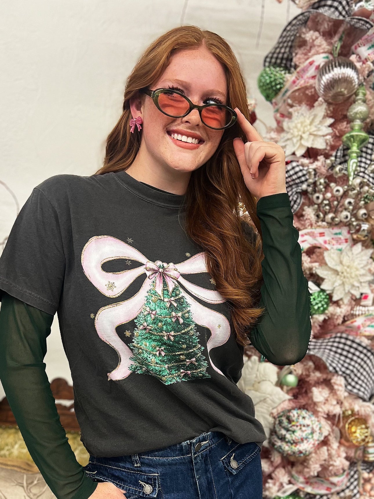 Pink Christmas Tree Christmas Sweater