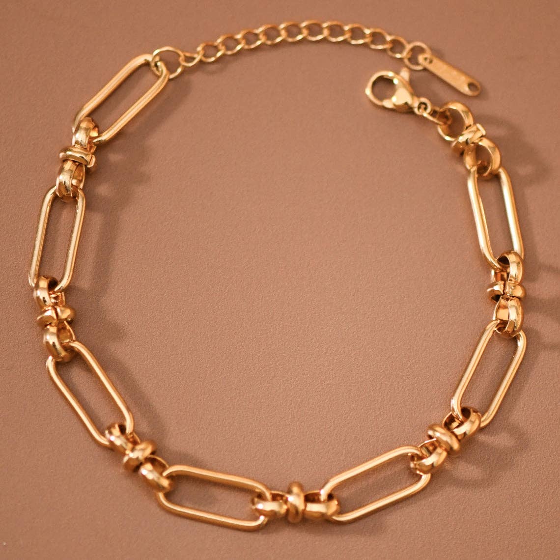 18K Gold PVD Plated Stainless Steel Chain Link Bracelet – 8044