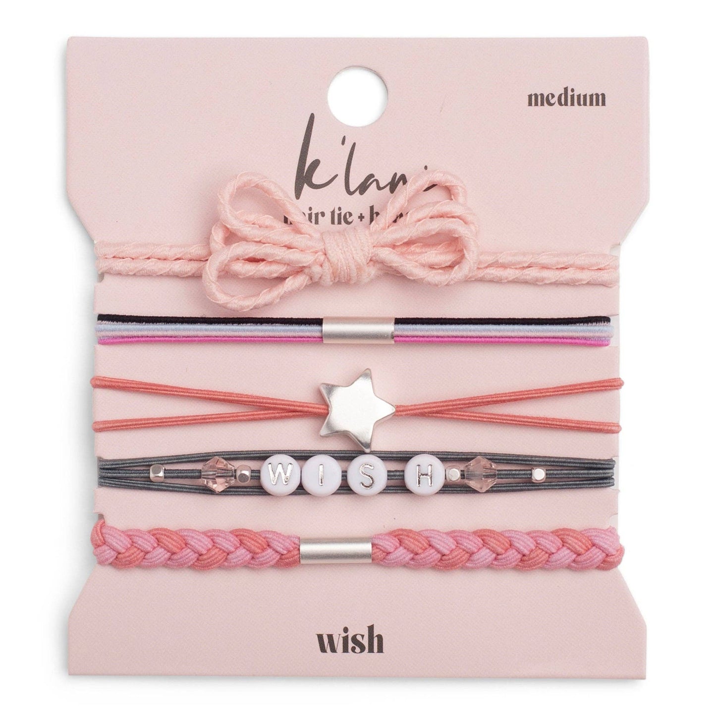 "Wish" Silver Star Hair Tie Bracelets