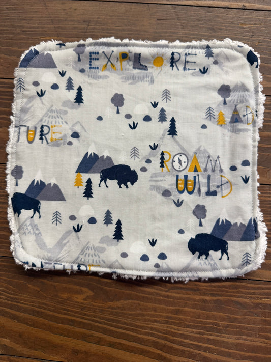 Roam wild buffalo wash cloth
