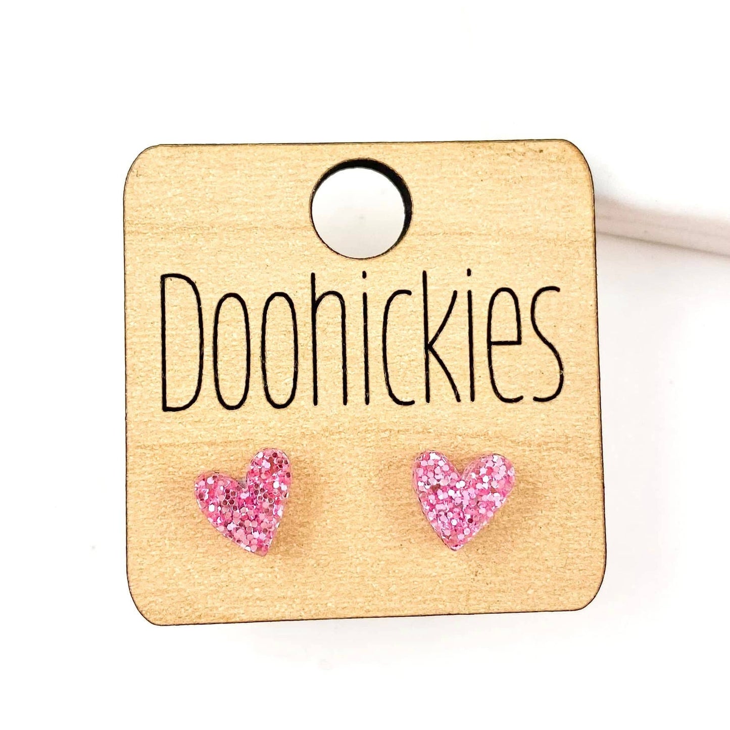 8mm Tiny Confetti Valentine Hearts - Valentines Earrings