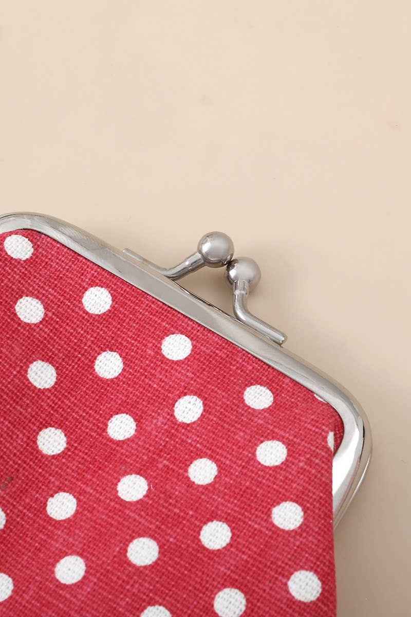 Polka Dot Kiss Lock Coin Purse