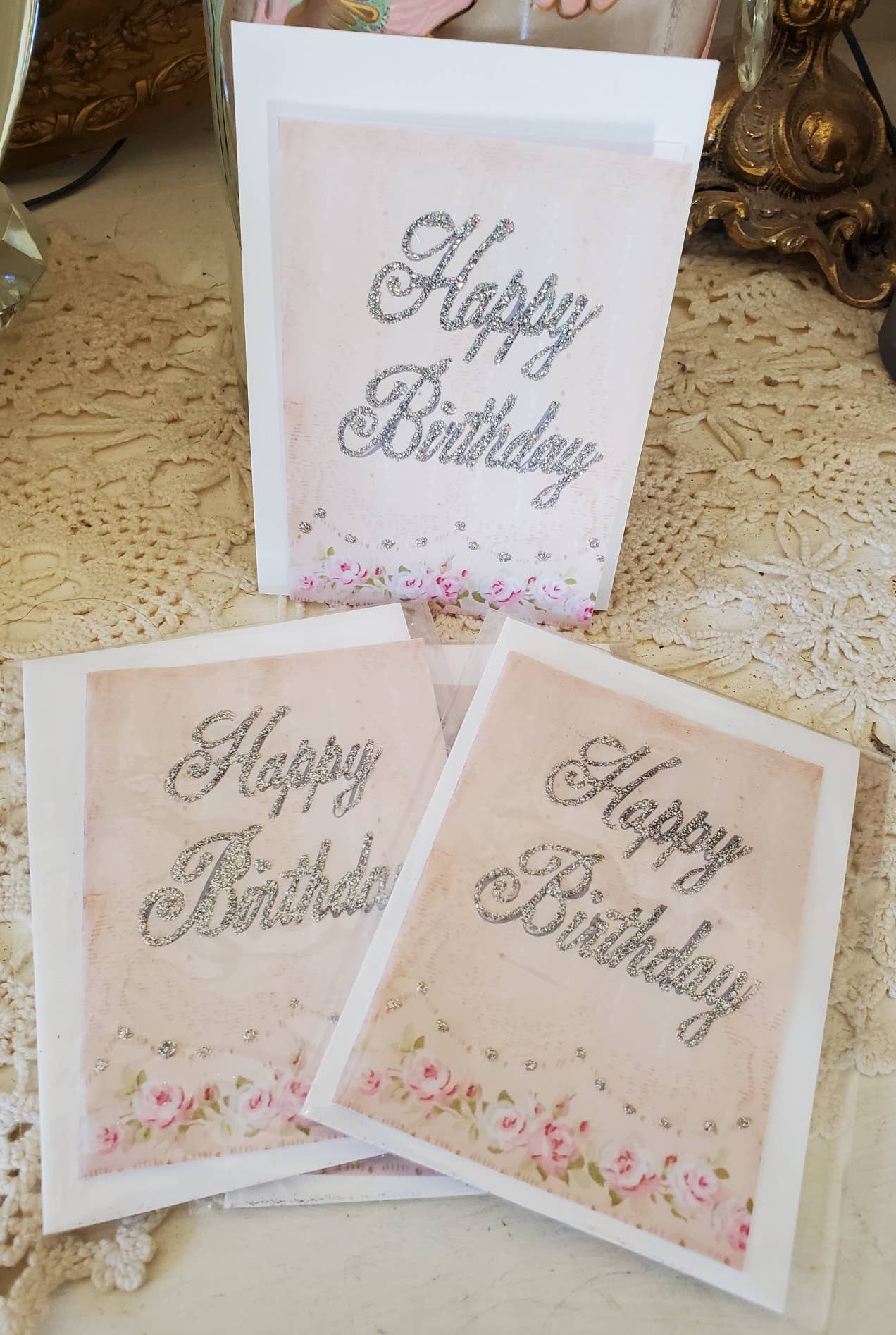 Mini Happy Birthday Roses Greeting Card