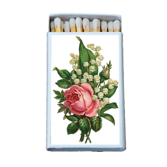 Flowers Vintage Roses Matchbox • Candle Acc • Matches