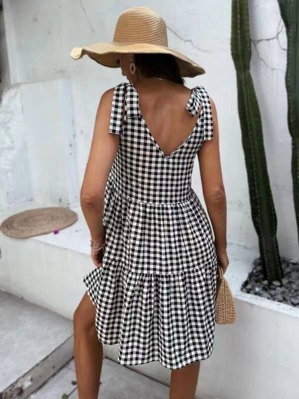 Gingham Ruffle Dress