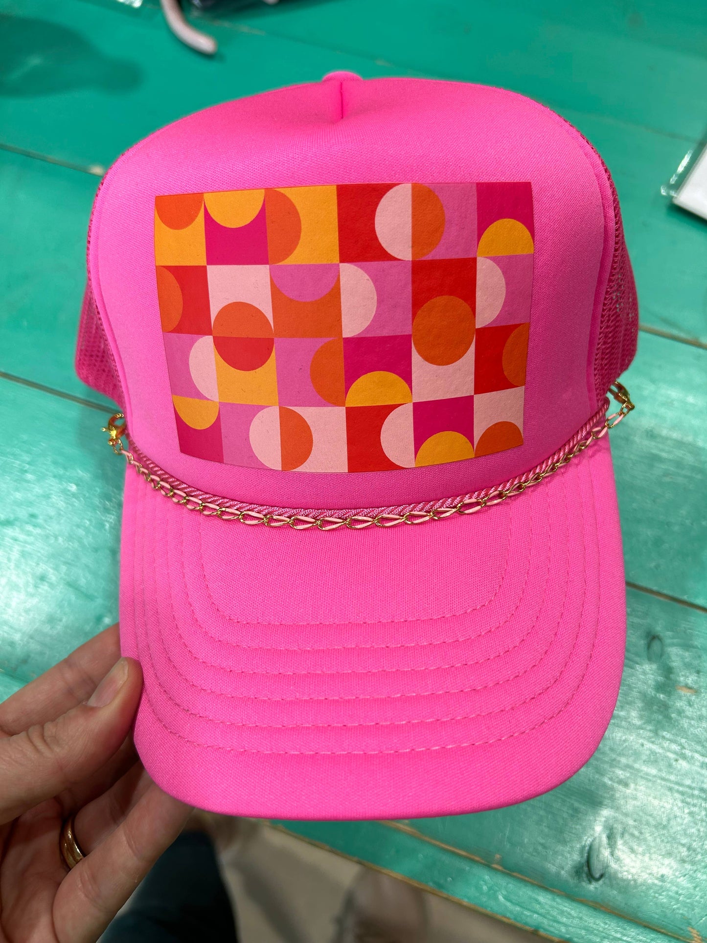 Light Pink Color Dipped Trucker Chain  | Hat Band |Hat Chain