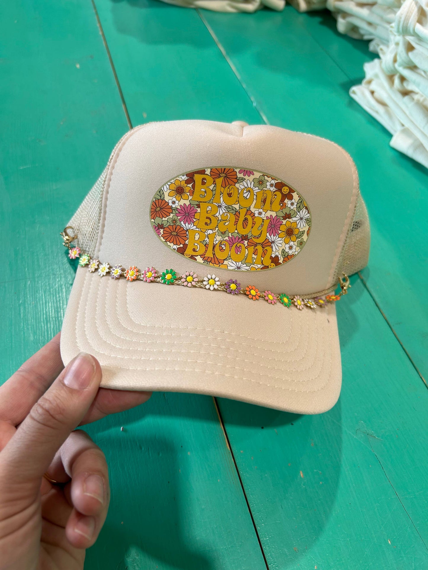 Daisy Trucker Hat Chain | Hat Band | Hat Chain | Cap Jewelry