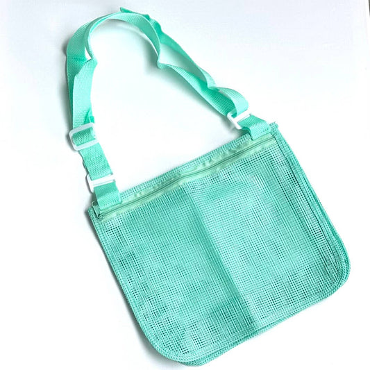 Kids Mesh Shell Collecting Beach Bag Teal