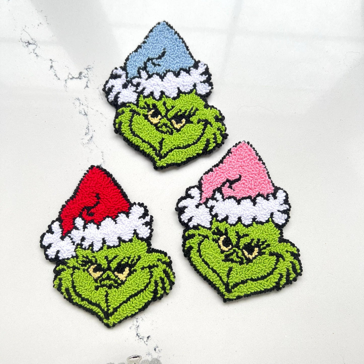 The Grinch Mug Rug Coasters, Grinch Decor