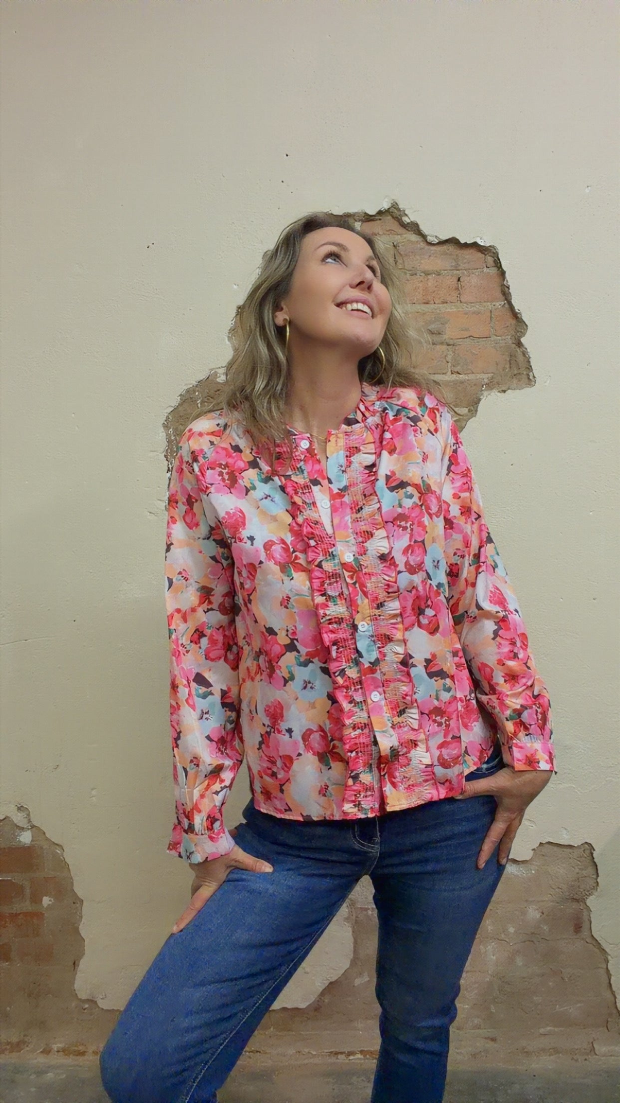 Floral Ruffled Blouse