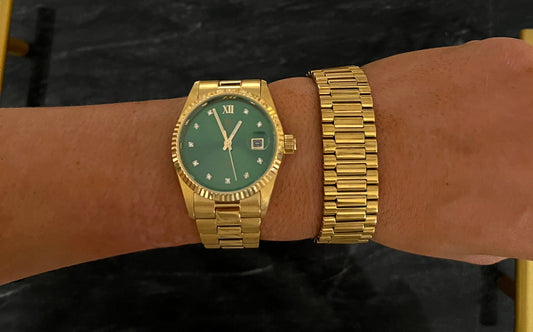 THICK GOLD WATCH BAND BRACELET