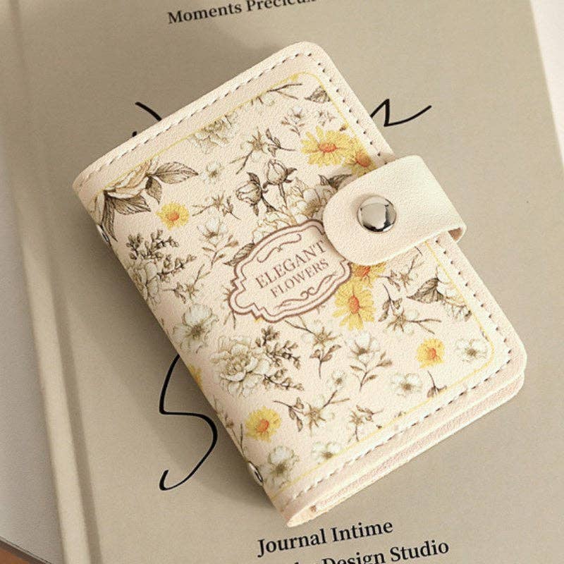 Vintage Floral Leather Card Cases DP25C653