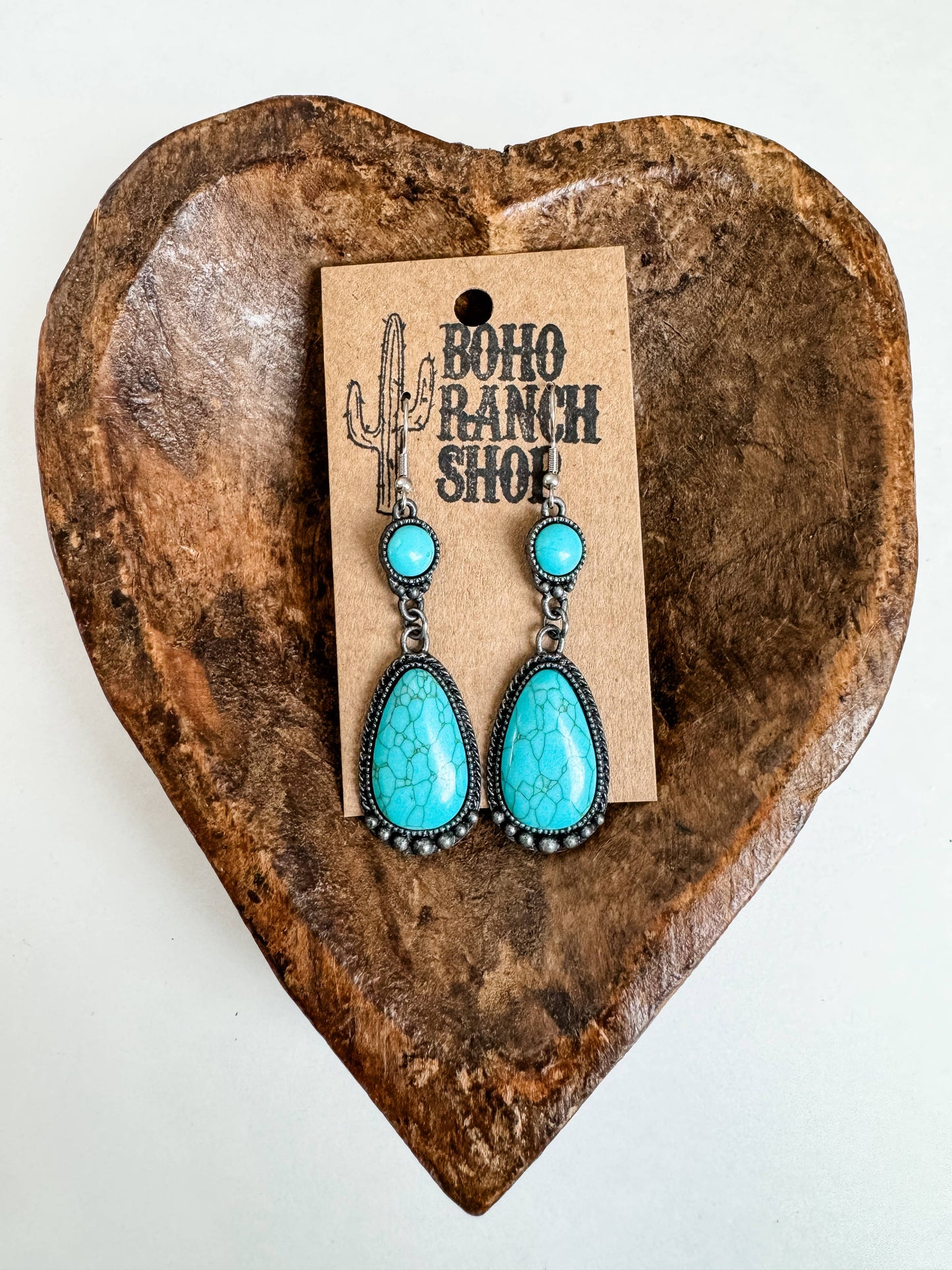 Western Dangle Turquoise Earrings