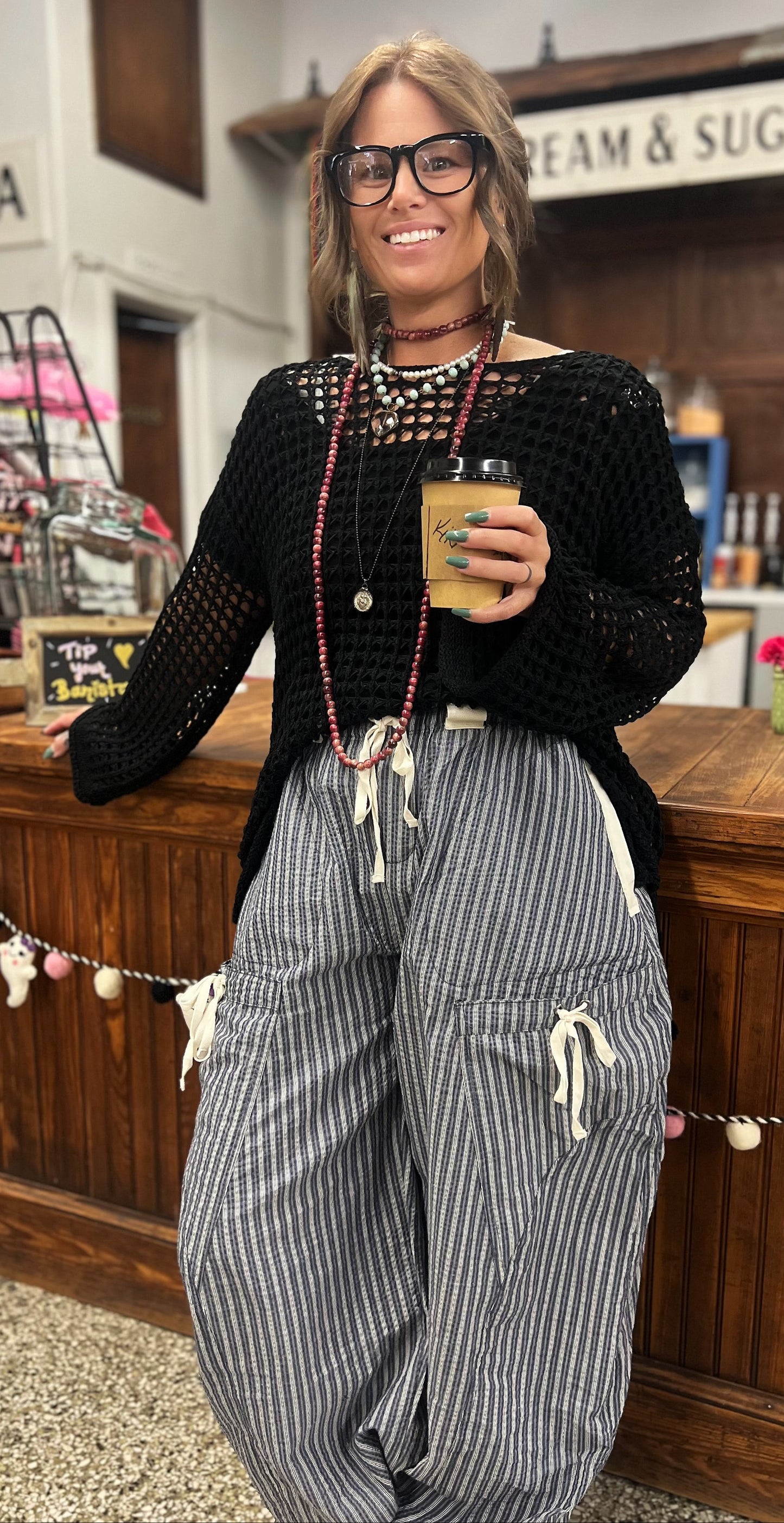 Striped jogger pants