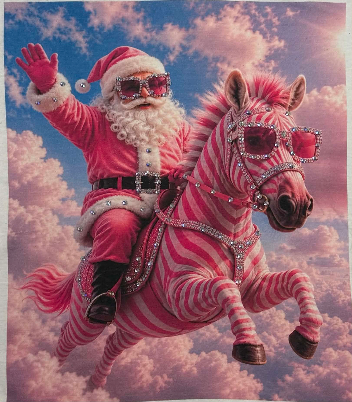 Santa Pink Zebra