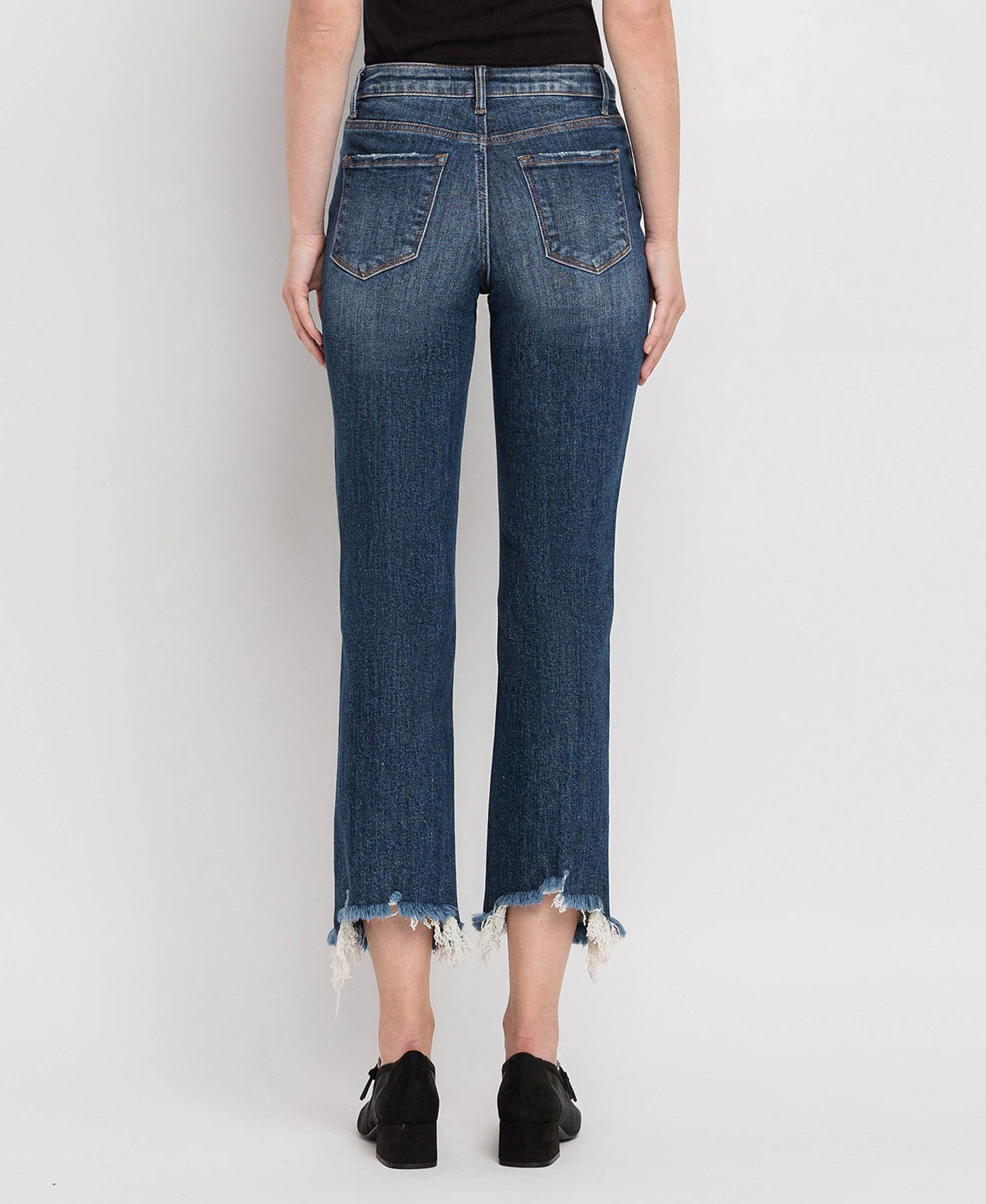 HIGH RISE CROP STRAIGHT JEANS LV1008