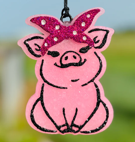 Sitting Pig Car Freshie/Car Scent/Air Freshener/Western