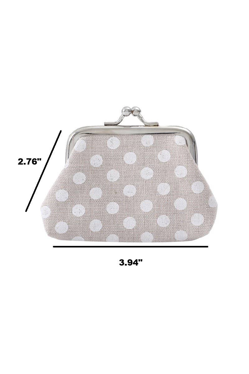 Polka Dot Kiss Lock Coin Purse