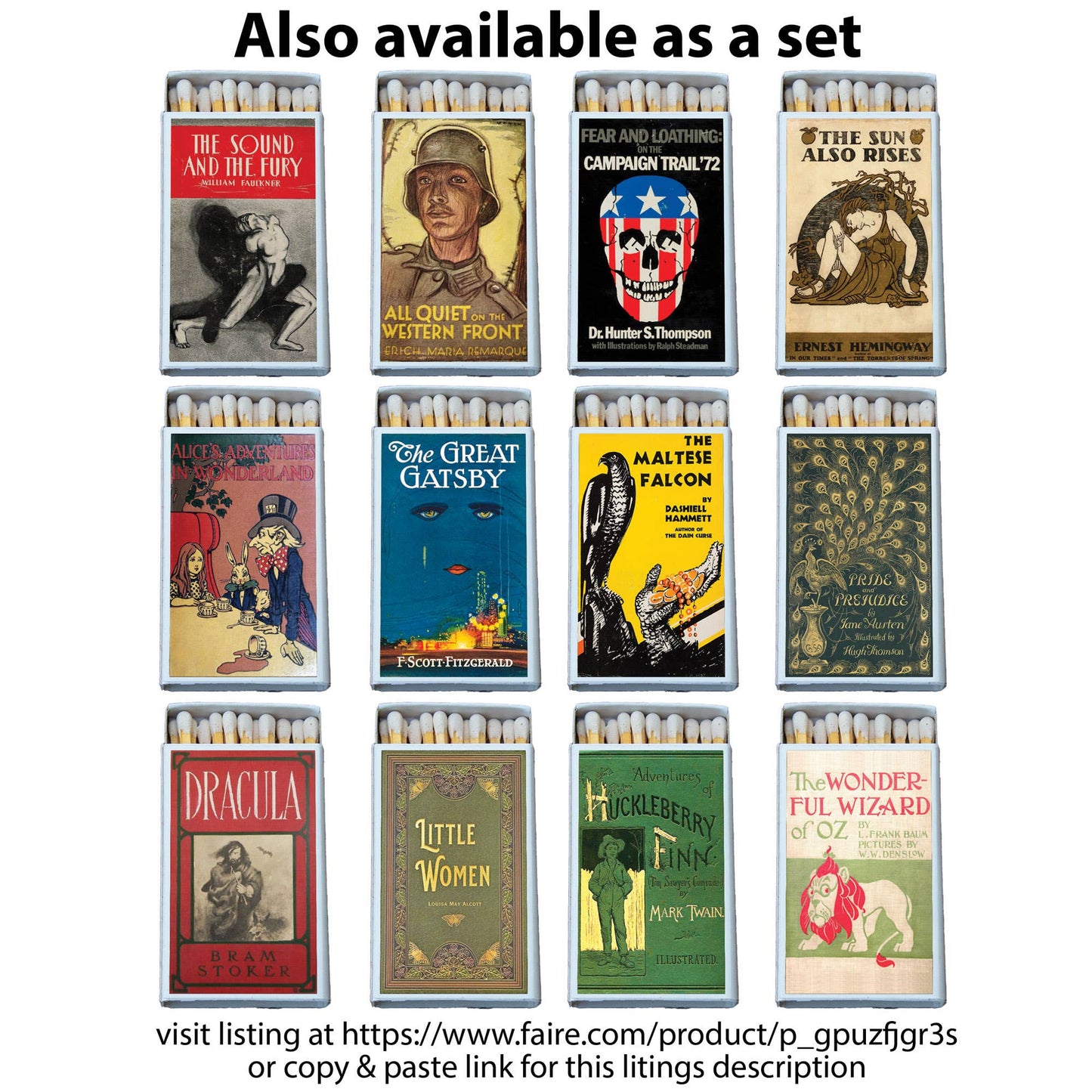 Literature Baum Wizard of Oz Matchbox • Candle Acc • Matches