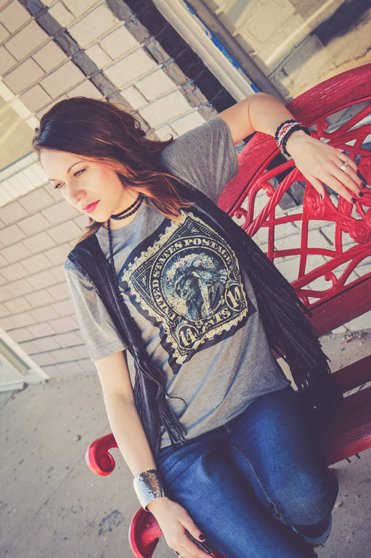 Indian Postage Stamp Graphic T-Shirt