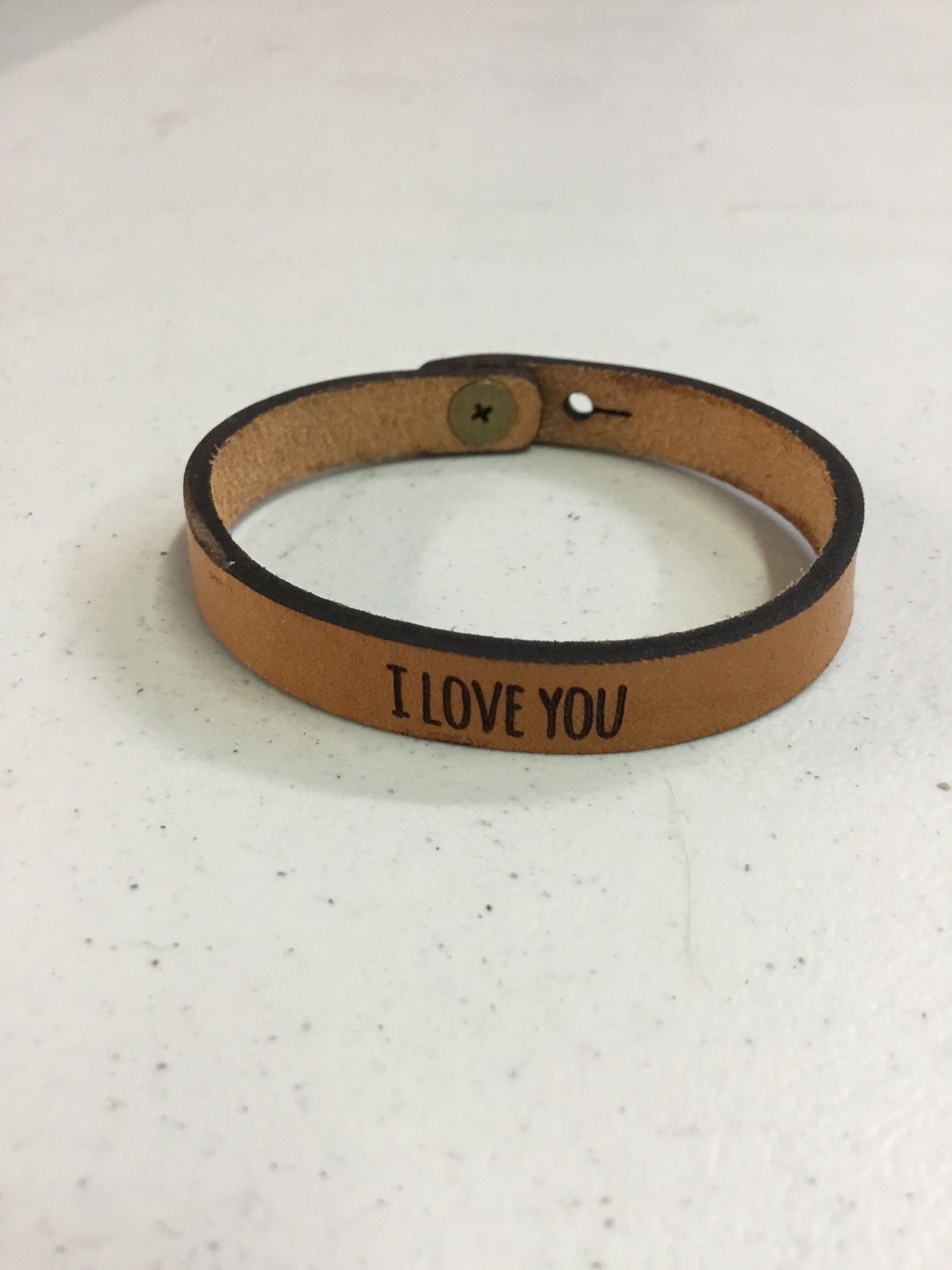 I love you leather bracelet