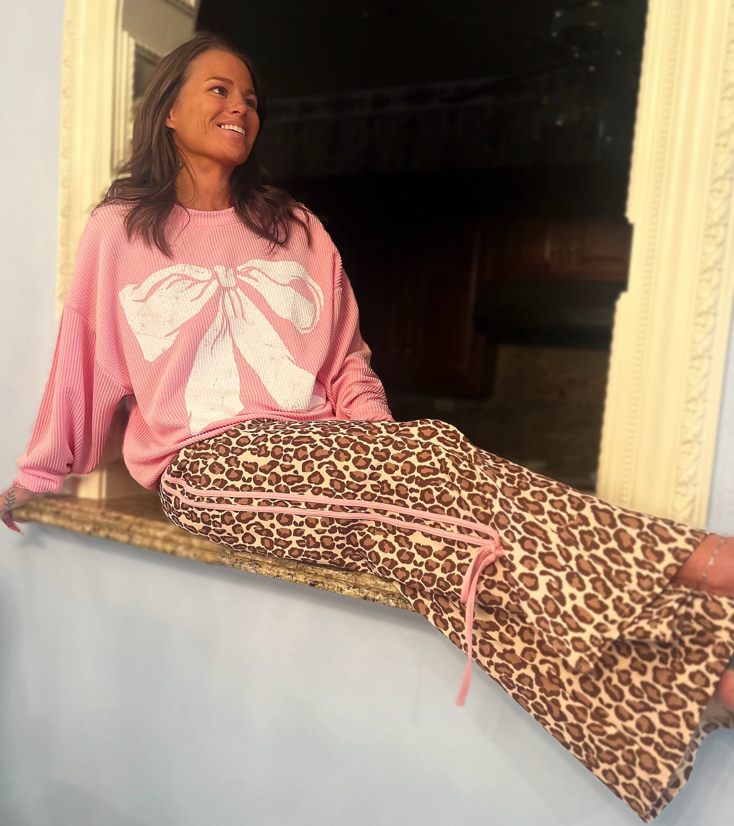 BOW DETAIL TRACK PANTS