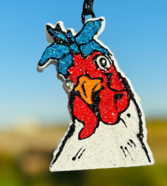 Chicken with Bow Car Freshie/Car Scent/Air Freshener