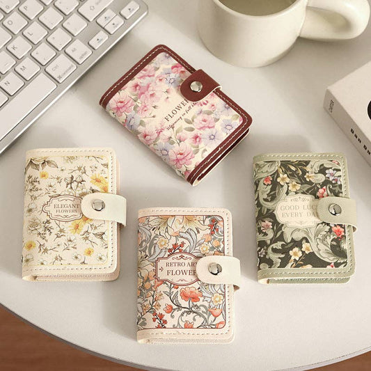 Vintage Floral Leather Card Cases DP25C653
