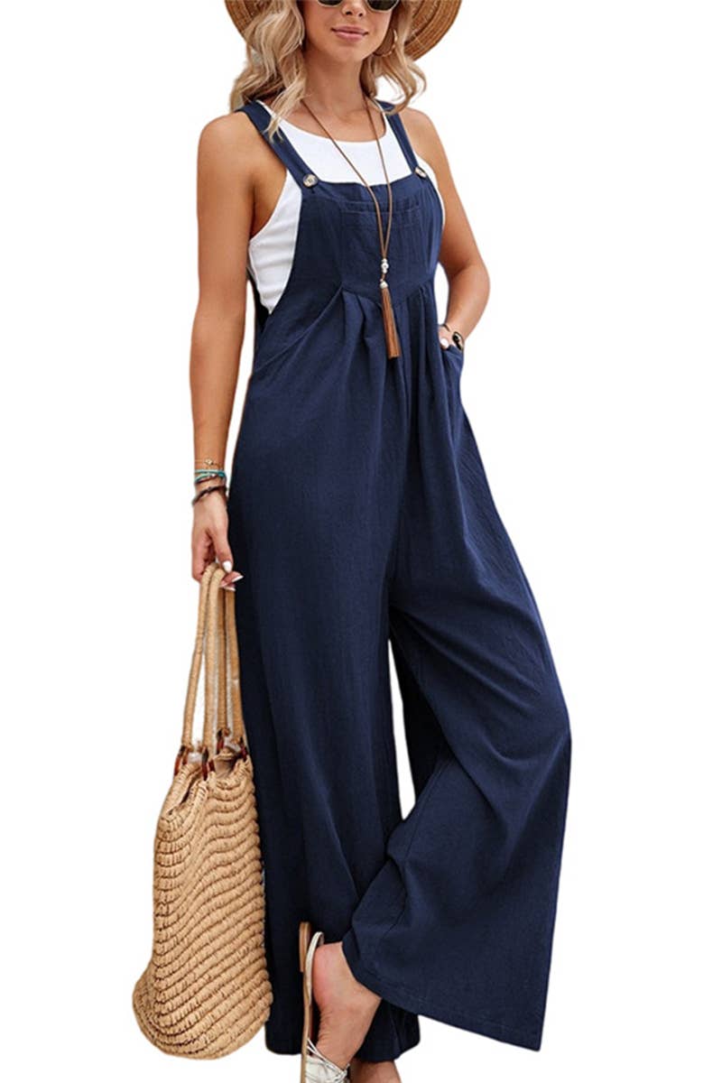 WOMEN SOLID OVERALLS black