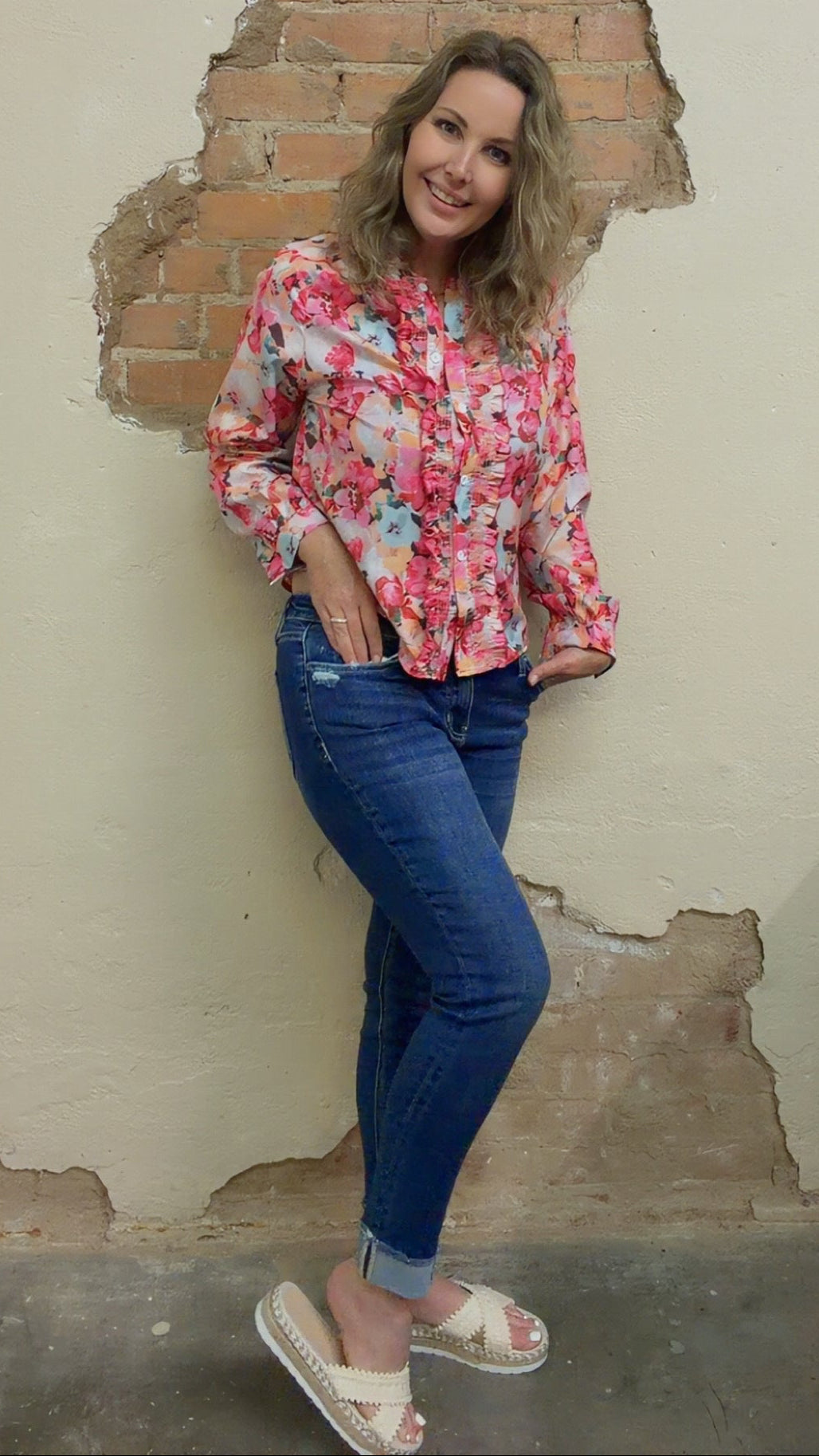 Floral Ruffled Blouse
