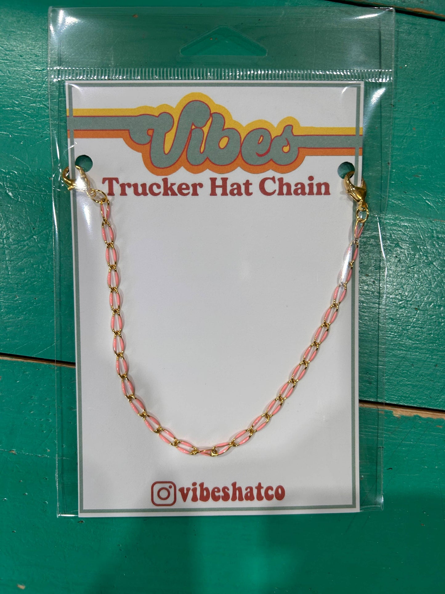 Light Pink Color Dipped Trucker Chain  | Hat Band |Hat Chain