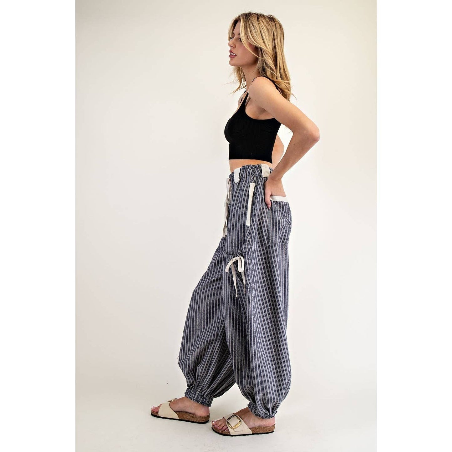 Striped jogger pants
