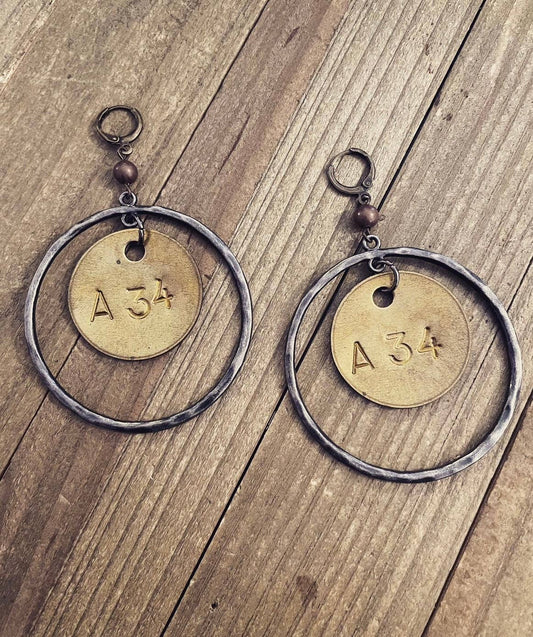 Tag Hoop Earrings