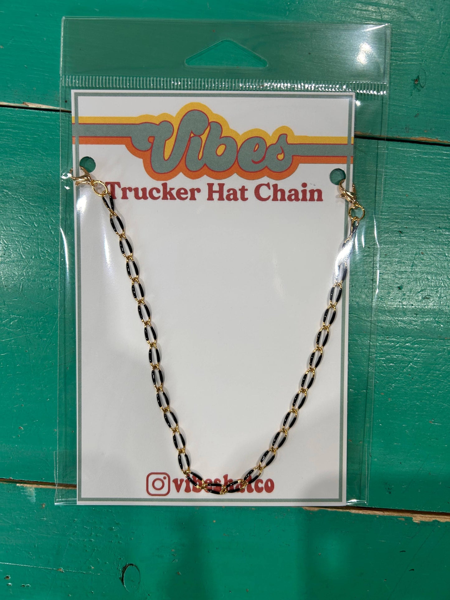 Black Color Dipped Trucker Chain | Hat Band | Hat Chain |