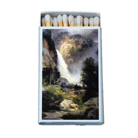 Art Cascade Falls Yosemite Matchbox • Candle Acc • Matches