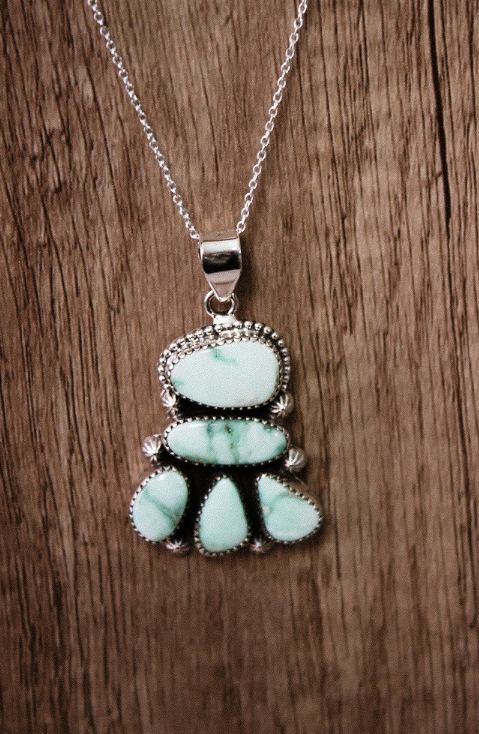 Paloma Stone Cluster Necklace