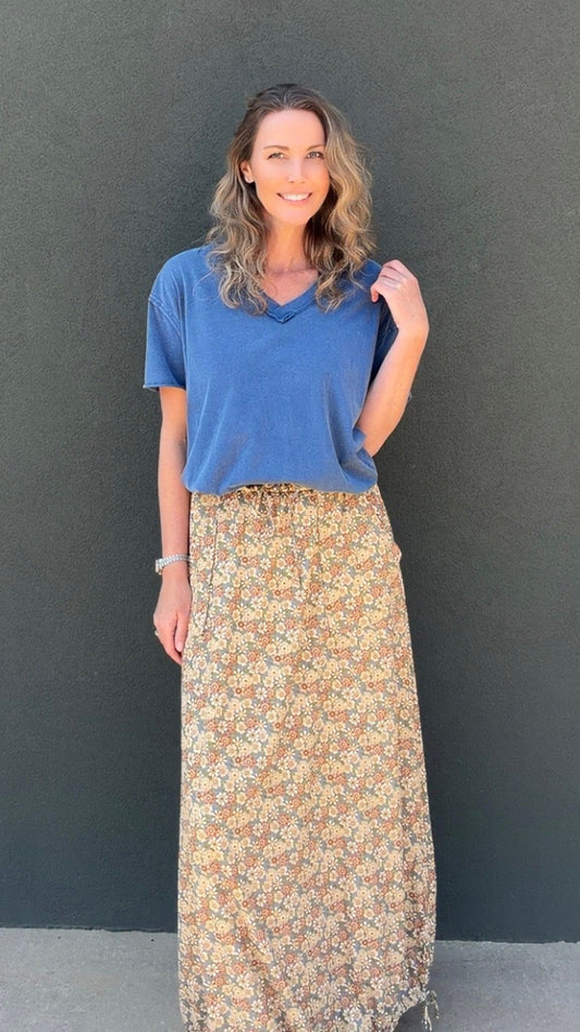 Solstice Song Cinched Skirt - Khaki