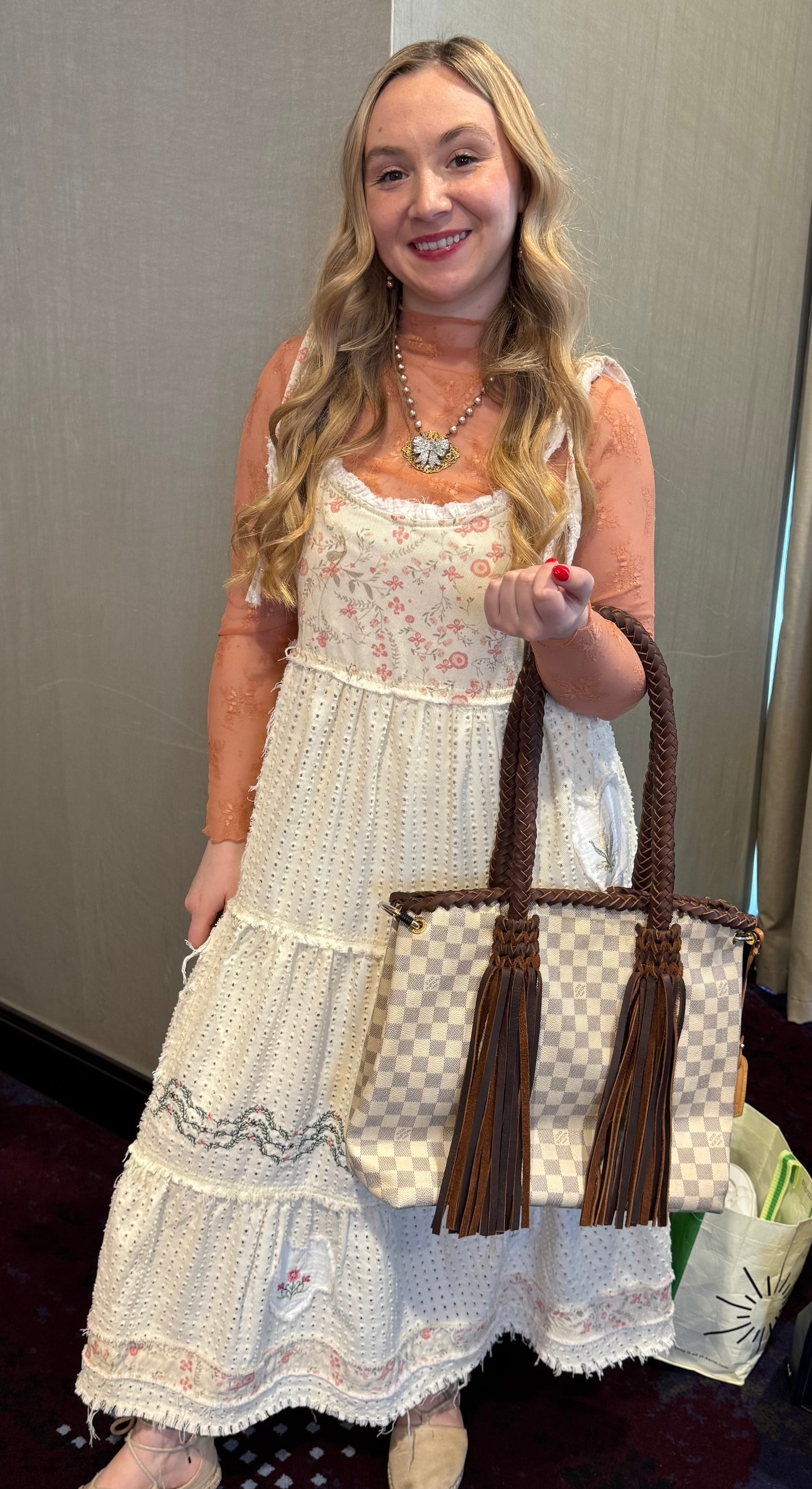 Sleeveless ruffle strap textured woven denim maxi dress