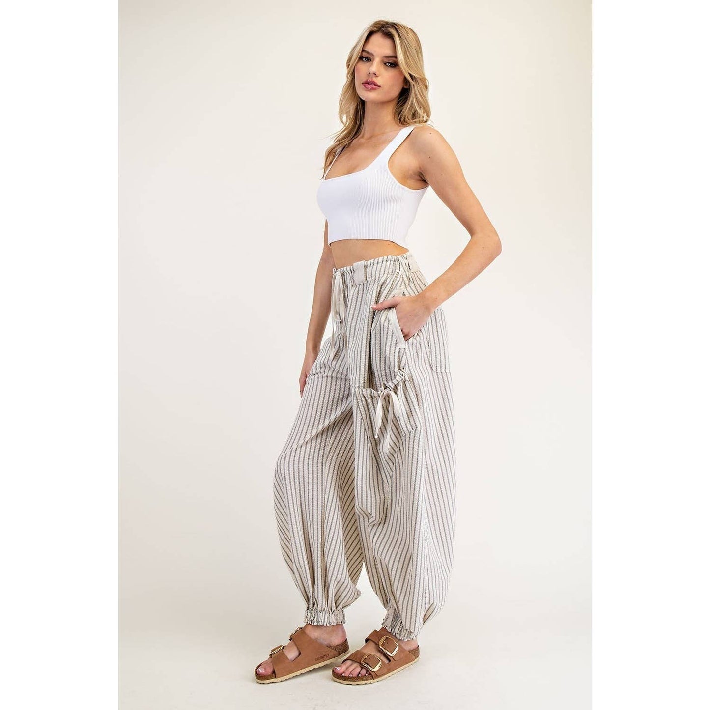 Striped jogger pants