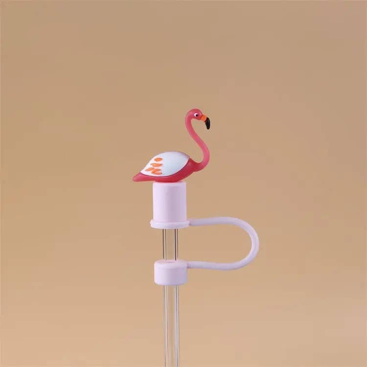 Straw Cover Pink Flamingo 10mm