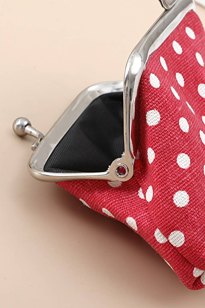 Polka Dot Kiss Lock Coin Purse