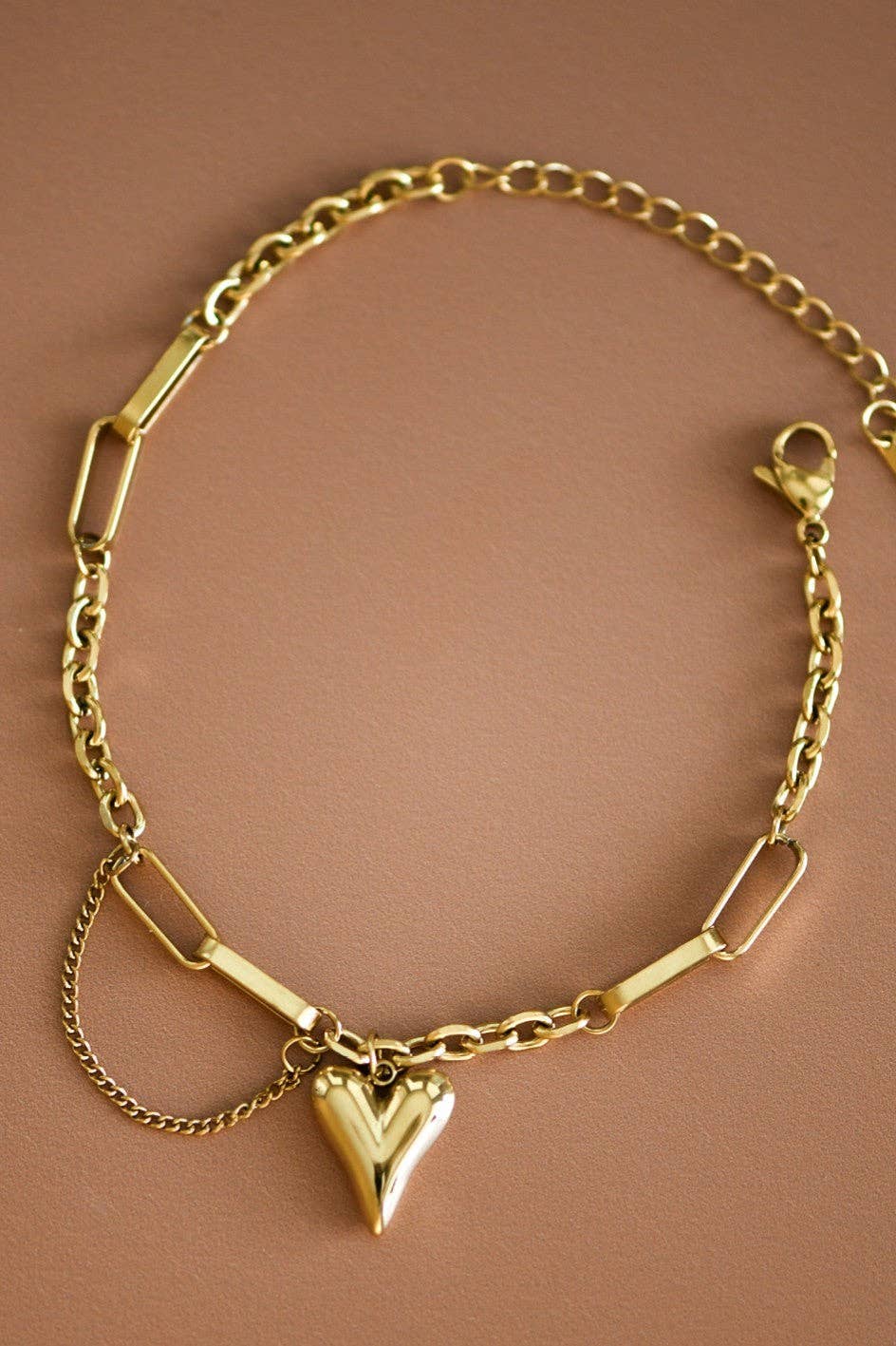 18K Gold Plated Waterproof Stainless Steel Chain Bracelet - 7432