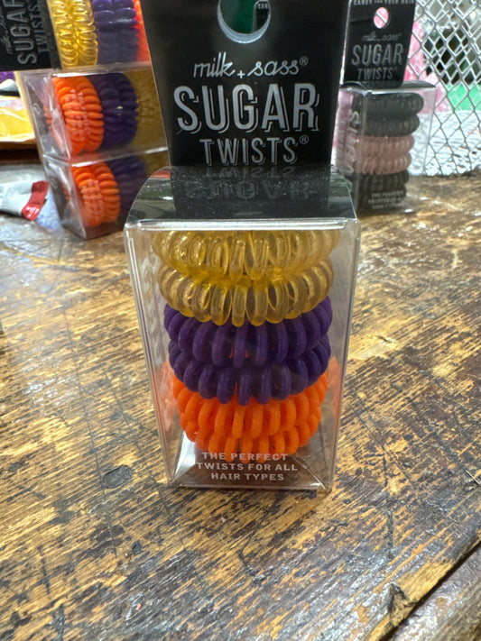 SUGAR TWISTS coil hair ties orange bossom