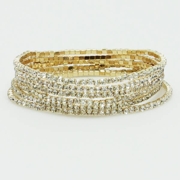 Rhinestone Line Stretch Bracelet
