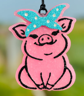 Sitting Pig Car Freshie/Car Scent/Air Freshener/Western