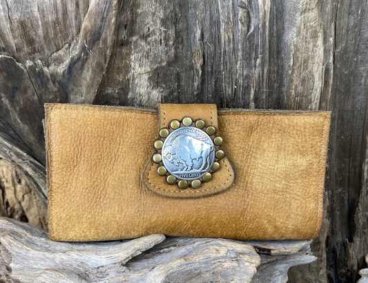 SunsetRidge Small Wallet with Concho Tan