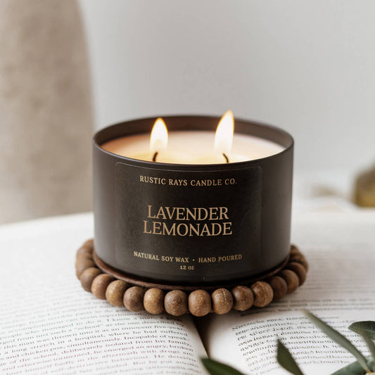 Lavender Lemonade 12 oz Soy Candle - Spring Home Decor