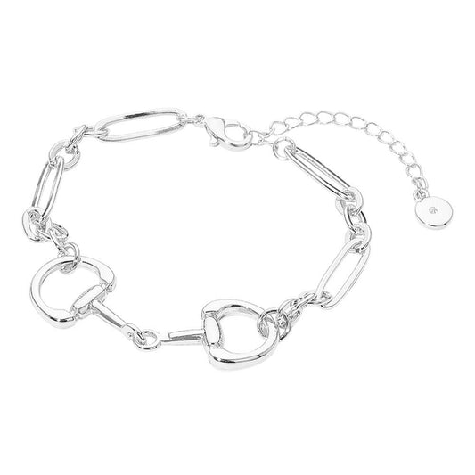 Metal Horsebit Link Bracelet