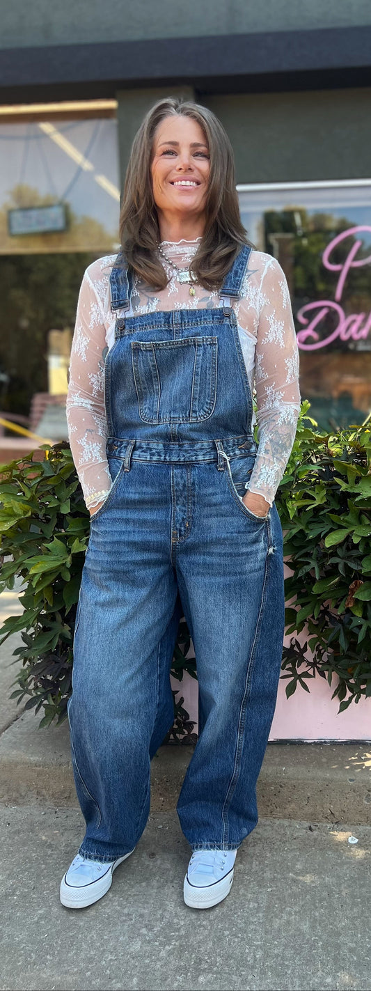 Mid-Waisted Barrel Overall